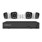 FOSCAM FNA108E-B4-2T Telecamera di sicurezza set 4 telecamere con registratore Bianco