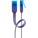 Goobay Wentronic goobay - Cavo patch - Da RJ-45 (M) a RJ-45 (M) - 10 m - UTP - CAT 6a - sagomato piatto - viola (96313)