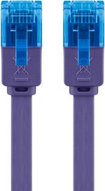 Wentronic-goobay---Cavo-patch---Da-RJ-45--M--a-RJ-45--M----10-m---UTP---CAT-6a---sagomato-piatto---viola--96313-