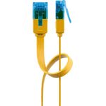 Goobay Wentronic goobay - Cavo patch - Da RJ-45 (M) a RJ-45 (M) - 20 m - UTP - CAT 6a - sagomato piatto - giallo (96318)