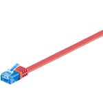 Goobay Wentronic goobay - Cavo patch - Da RJ-45 (M) a RJ-45 (M) - 10 m - UTP - CAT 6a - sagomato piatto - rosso (96311)