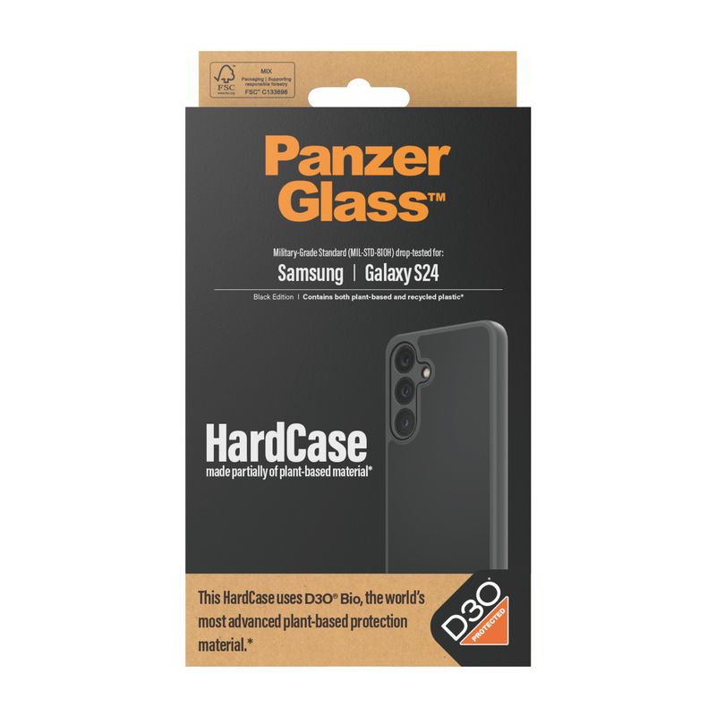 PanzerGlass-Hardcase-with-D3O-Black-custodia-per-cellulare-Cover-Trasparente--HARD-CASE-BLACK---D30-BIO-S24-