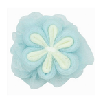 Cleafe-spugna A Rete Bagno Doccia Con Fiore Morbida Esfoliante Scrubber Azzurra 79586 -