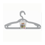 Cleafe-set 3 Pz Grucce Plastica Stampelle Appendi Abiti Pantaloni Giacche Grigio 79330 -