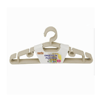 Cleafe-set 5 Pz Grucce Stampelle Appendiabito In Plastica Vestiti Pantaloni Beige 79321 -