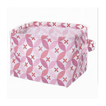 Cleafe-cesto Contenitore Portabiancheria Bucato Con Manici Tessuto Rosa 26x20x16cm 79203 -