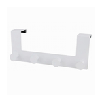 Cleafe-appendiabiti Da Porta Con 4 Ganci 27x11.5cm Bianco Per Asciugamani Vestiti 87781 -