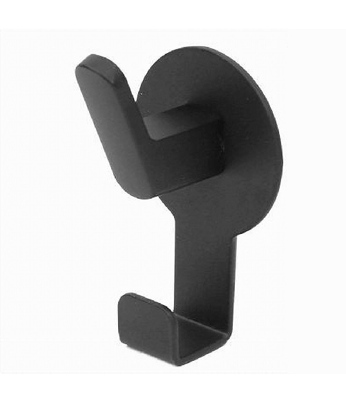 Cleafe-appendino Gancio 2 Posti Porta Asciugamano Bagno Casa Cucina Nero 7.5 Cm 59735 -
