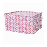 Cleafe-cesto Contenitore Portabiancheria Bucato Con Manici Tessuto Rosa 43x32x25cm 79207 -