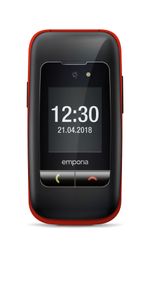 Emporia-emporiaONE-61-cm--2.4---80-g-Nero-Rosso-Telefono-per-anziani