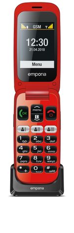 Emporia-emporiaONE-61-cm--2.4---80-g-Nero-Rosso-Telefono-per-anziani