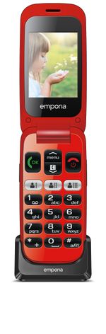 Emporia-emporiaONE-61-cm--2.4---80-g-Nero-Rosso-Telefono-per-anziani