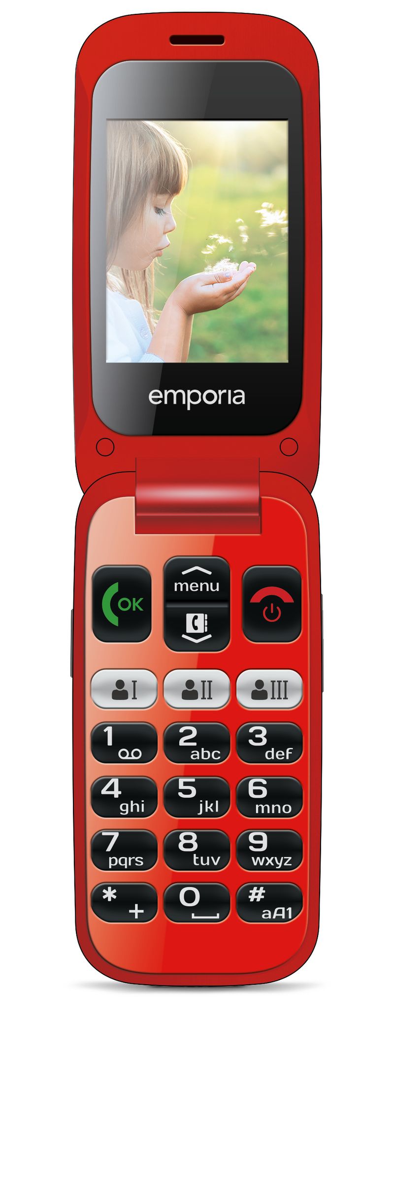 Emporia-emporiaONE-61-cm--2.4---80-g-Nero-Rosso-Telefono-per-anziani