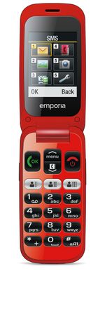 Emporia-emporiaONE-61-cm--2.4---80-g-Nero-Rosso-Telefono-per-anziani