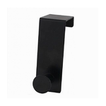 Cleafe-appendiabiti Da Porta Con 1 Gancio 4x11.5 Cm Nero Per Asciugamani Vestiti 87774 -