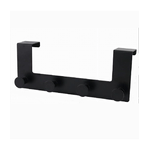 Cleafe-appendiabiti Da Porta Con 4 Ganci 27 X 11.5cm Nero Per Asciugamani Vestiti 87777 -