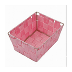 Cleafe-portaoggetti Organizer Multiuso Bagno Camera Cucina Tessuto Rosa 19x14x9cm 79011 -