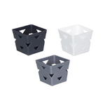 Cleafe-set 3pz Cesto Cestino Porta Tutto Oggetti Organizzatore Quadrato 10x10x9cm 10712 -