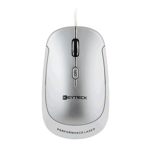 KEYTECK-MOUSE-A-LASER-FLAT-SILVER-MS-L152SV