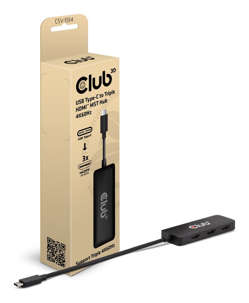 CLUB-3D-MST-Hub-USB-C-Triplo-HDMI-4K60Hz