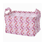 Cleafe-cesto Contenitore Portabiancheria Bucato Con Manici Tessuto Rosa 20x15x16cm 79201 -