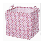 Cleafe-cesto Contenitore Portabiancheria Bucato Con Manici Tessuto Rosa 33x33x31cm 79205 -