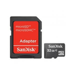 SANDISK MICROSDHC 32GB W MICROSD ADP SD