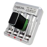 LogiLink-Stecker-Ladegerat-silber-fur-AA-Mignon---AAA-Micro---9V-Ni-MH---Ni-Cd-Akkus-3-LEDs---1-Stuck--PA0168-