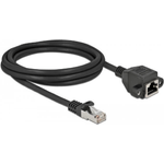 DeLOCK Cavo di estensione di rete S/FTP RJ45 maschio per RJ45 femmina Cat.6A 2 m nero