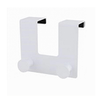 Cleafe-appendiabiti Da Porta Con 2 Ganci 12.5x11.5 Cm Bianco Asciugamani Vestiti 87779 -