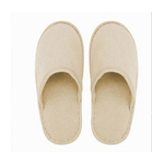 Cleafe-coppia Pantofole Ciabatte Bagno Chiuse Tessuto Beige Taglia 39-45 Stanza 79693 -