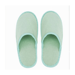 Cleafe-coppia Pantofole Ciabatte Bagno Chiuse Tessuto Verde Taglia 39-45 Stanza 79692 -