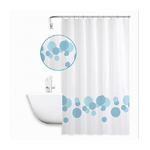 Cleafe-tenda Per Doccia Vasca Bagno Design Con Cerchi Bicolore 240x200cm 12 Ganci 87600 -