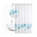 Cleafe-tenda Per Doccia Vasca Bagno Design Con Cerchi Bicolore 180x200cm 12 Ganci 87599 -