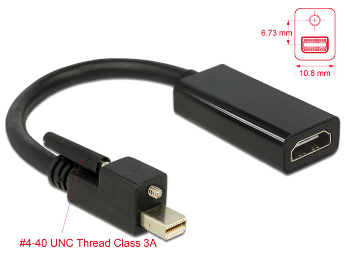Delock-cavo-adattatore-mini-Displayport-1.2-con-spina-con-vite