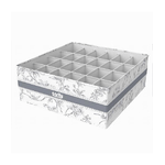 Cleafe-organizer Per Armadio 24 Scomparti Scatola Salvaspazio 32x32x12cm Fantasia 87334 -