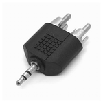 Maxtech-connettore Adattatore Audio Splitter 2 Rca Maschio Ad Aux 3,5 Mm Maschio C-049 -