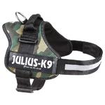 Julius-K9 Pettorina per cani K9 Powerharness Tg. 2 XL - Tg. 2 (Circonferenza 71-96 cm Peso 28-40 Kg) Camouflage