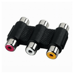 Maxtech-connettore Adattatore Accoppiatore Audio Video Stereo 3xrca A 3xrca Femmina C-052 -