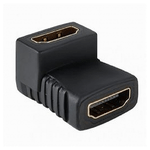 Maxtech-connettore Adattatore Prolunga Video Per Tv Hdmi Femmina A Hdmi Femmina 90° C-089 -