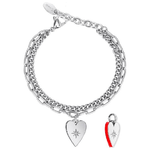 2JEWELS Bracciale in acciaio 316L ipoallergenico con smalto e cristalli