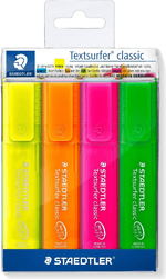 STAEDTLER--Textsurfer-classic-translucent--confezione-da-4-evidenziatori-larghezza-del-tratto-10---50-mm-punta-a-scalpel