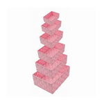 Cleafe-set 6 Pz Scatola In Tessuto Organizer Armadio Scaffali Porta Oggetti Rosa 79071 -