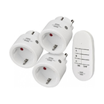 Brennenstuhl Set di commutazione radio Brennenstuhl Comfort-Line 3 prese da interno IP20 bianche