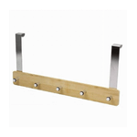 Cleafe-appendiabiti Per Porta In Metallo Legno Con 5 Posti Ganci Giacche Vestiti 79551 -