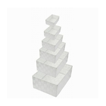 Cleafe-set 6pz Scatola In Tessuto Organizer Armadio Scaffali Porta Oggetti Bianco 79067 -