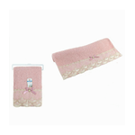 Cleafe-asciugamano Da Bagno Telo In Cotone Morbido Decorato 70 X 140cm 380gr Rosa 79507 -