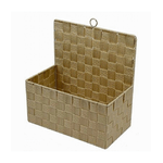 Cleafe-cestino Porta Oggetti Cesto In Tessuto Beige Organizer Multiuso Per Casa 79093 -