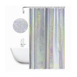 Cleafe-tenda Doccia Vasca Bagno Effetto Paillettato Iridescente 12 Ganci 240x180cm 87190 -