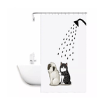 Cleafe-tenda Doccia Impermeabile 180x200 Cm Con 12 Anelli Vasca Bagno Cane Gatto 87093 -